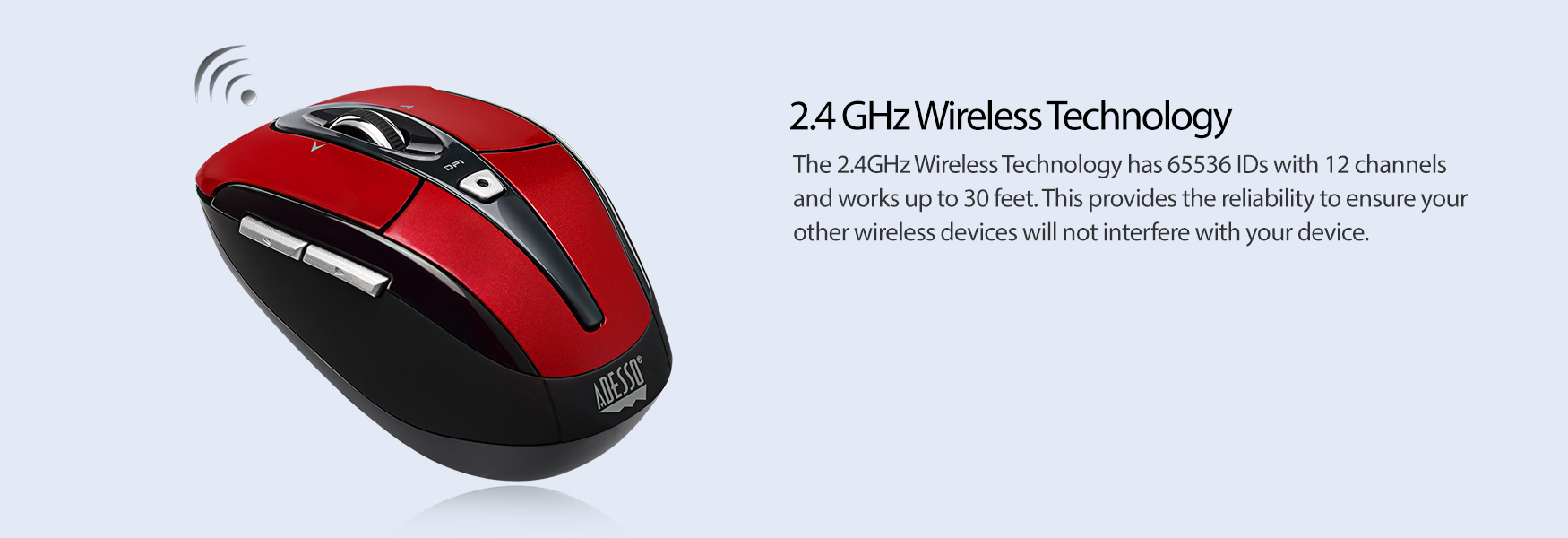 2.4 GHz Wireless Programmable Nano Mouse - Adesso