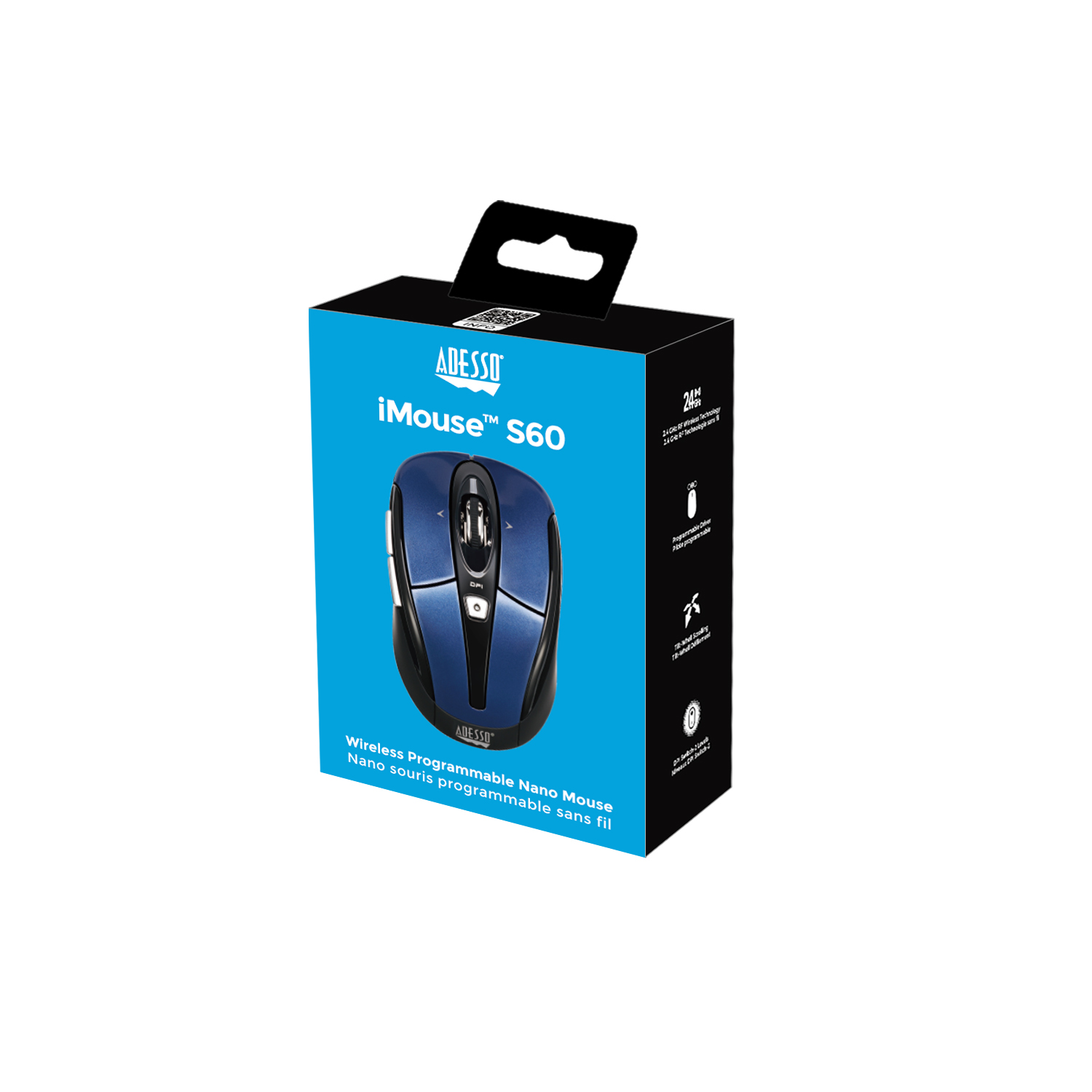 2.4 GHz Wireless Programmable Nano Mouse - Adesso
