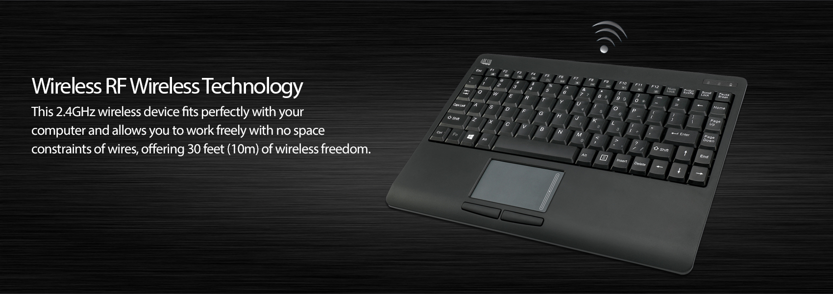 Wireless Mini Touchpad Keyboard - Adesso Inc Your Input Device Specialist