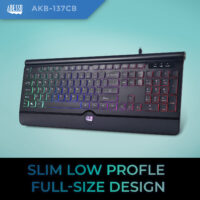 AKB-137CB A+Slim Low Profle Full-Size Design